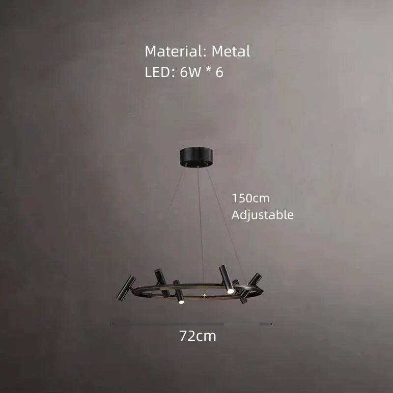 lustre led rotatif minimaliste hauteur réglable