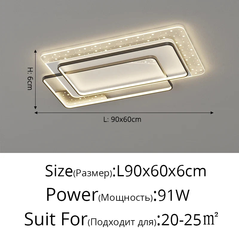 plafonnier moderne à leds pour éclairage intérieur décoratif