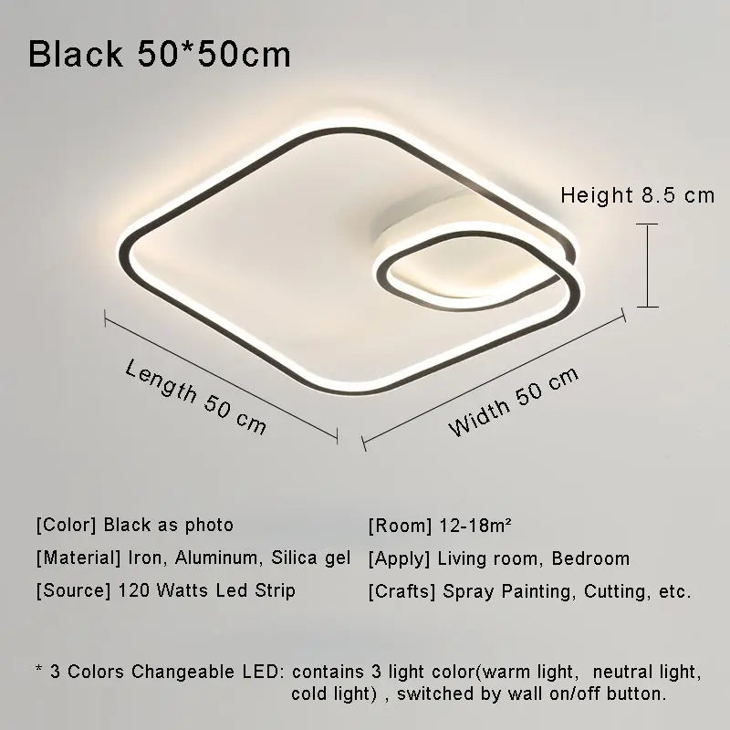 plafonnier led moderne pour éclairage intérieur décoratif