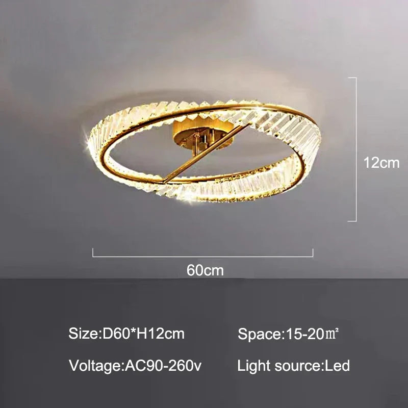 Plafonnier de luxe nordique salon créatif salle à manger lustre de plafond en cristal chambre décoration de la maison suspension LED lumières