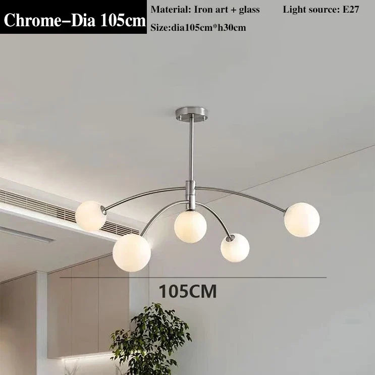 lustre moderne en verre design lampe à led de luxe pour décoration intérieure