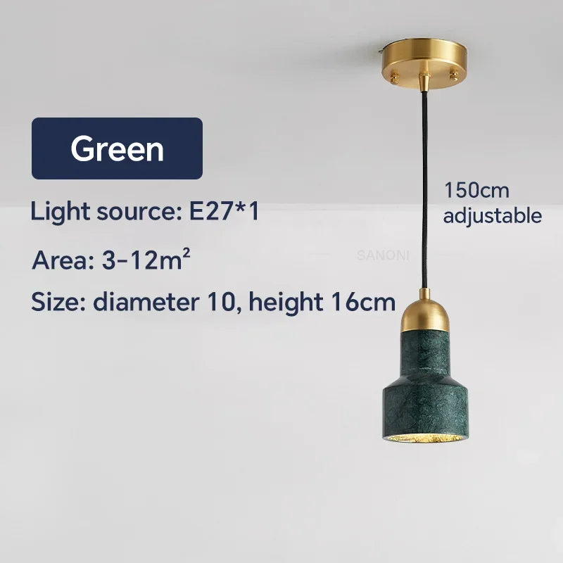 suspension nordique en marbre et cuivre design moderne