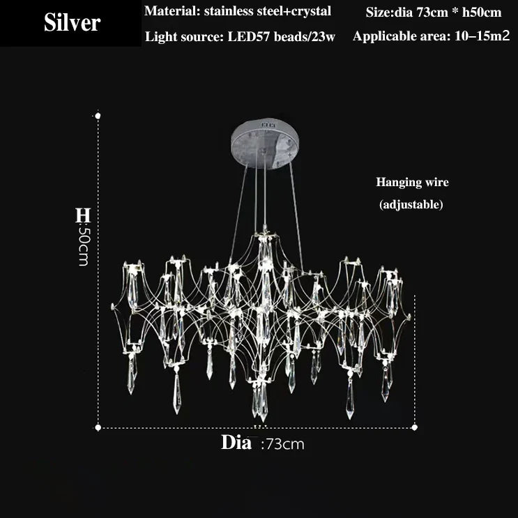 lustre en cristal moderne pour un décor intérieur élégant