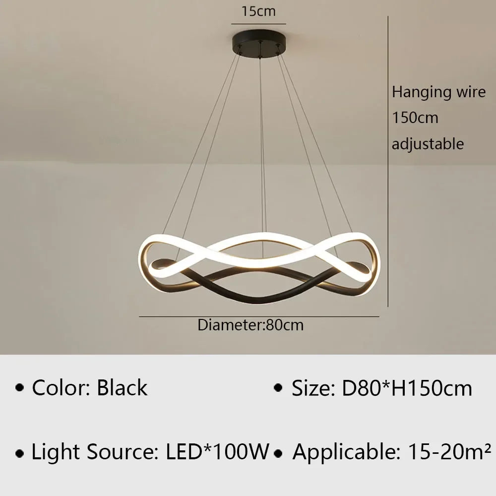 suspension à led moderne pour décoration intérieure élégante