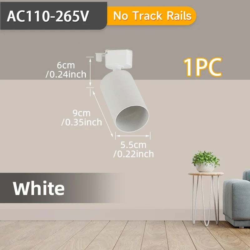 spot led sur rail pour éclairage intérieur et décoration