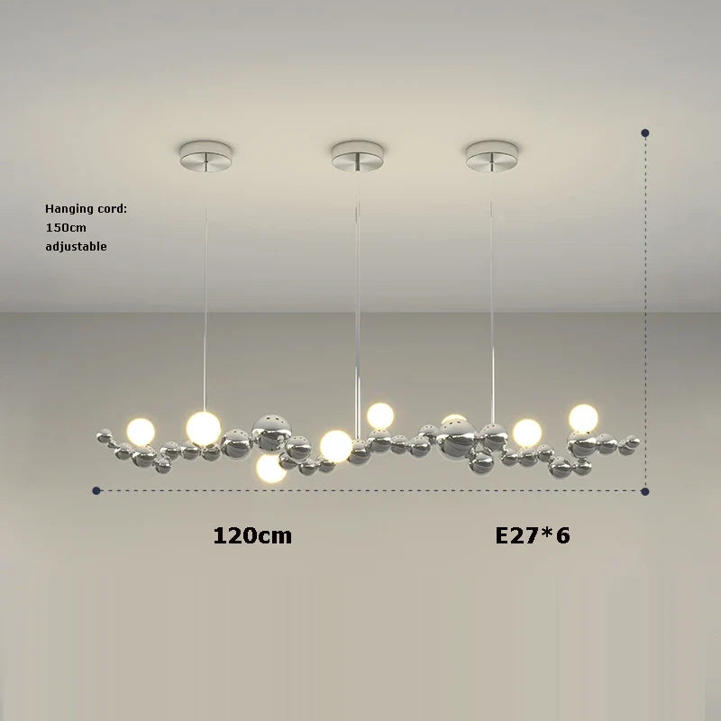 lustre suspendu led à intensité variable artistique
