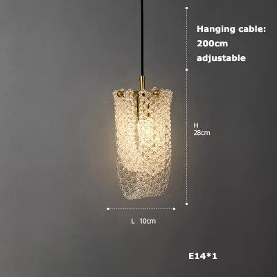 suspension luminaire cuir led verre lustre