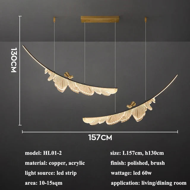 lustre led moderne pour table de restaurant décoration maison