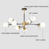lustre en cristal nordique à led pour décoration intérieure moderne
