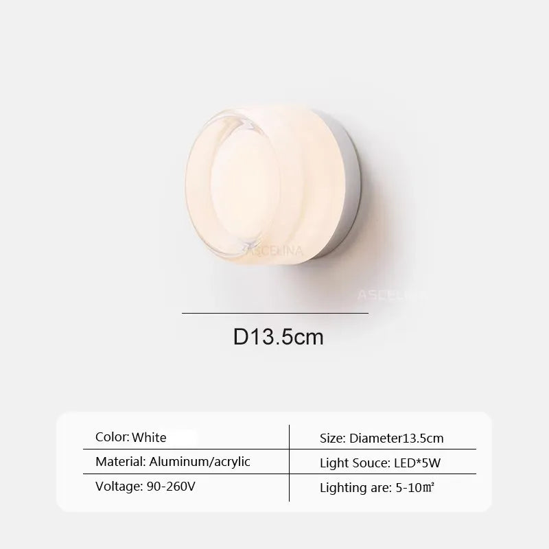 Applique murale LED moderne en gelée d'ambre