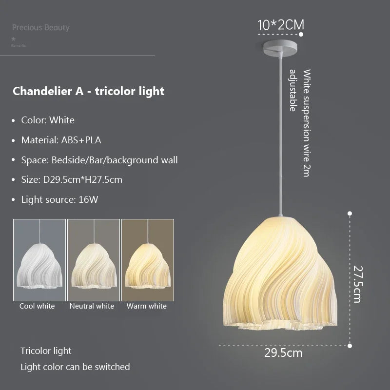 suspension Nordique 3D lumières Art créatif pour salon salle à manger maison cuisine île décor