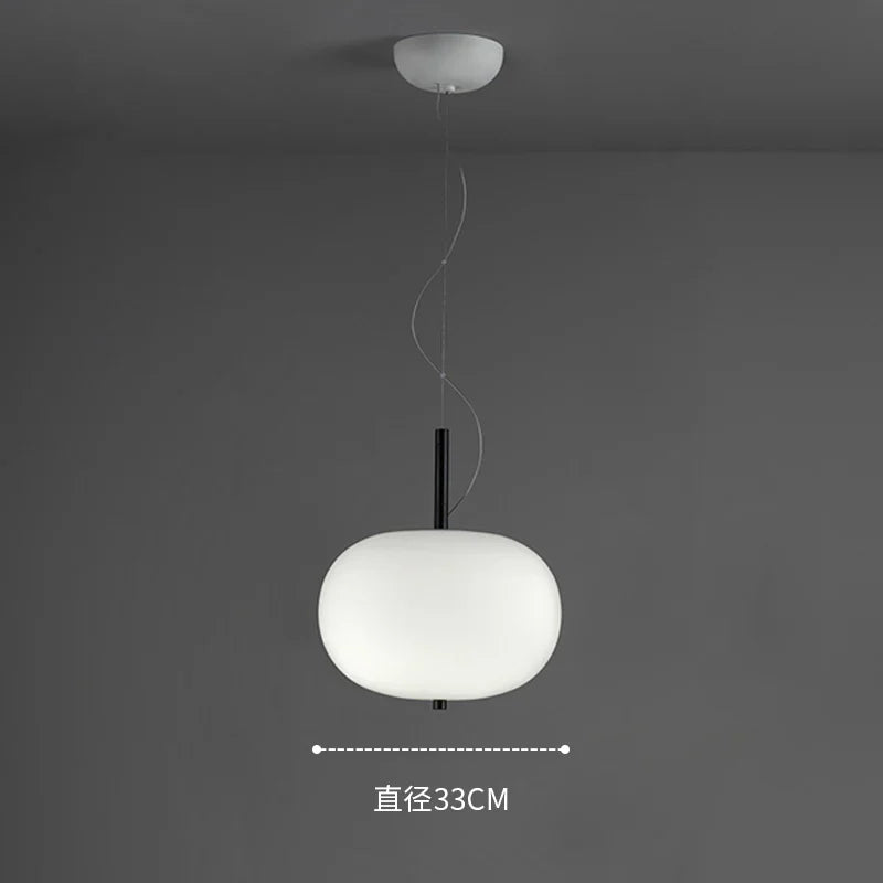 Kobuc Design nordique salon suspension avec grande boule ronde abat-jour en verre créatif bois lustre salle à manger chevet