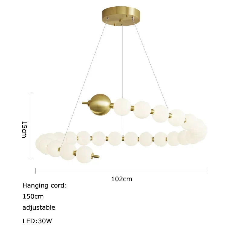 lustre led funky doré argenté pour éclairage intérieur décoratif