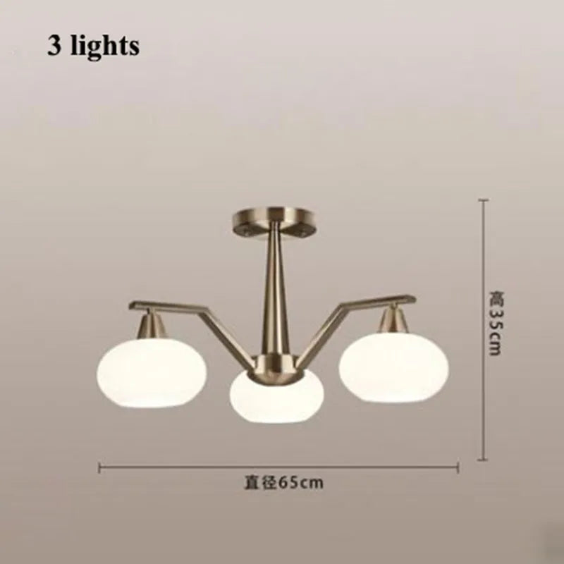 lustre moderne en métal nickelé avec éclairage à led