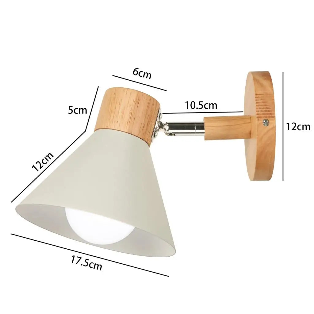 applique murale led en bois style nordique moderne