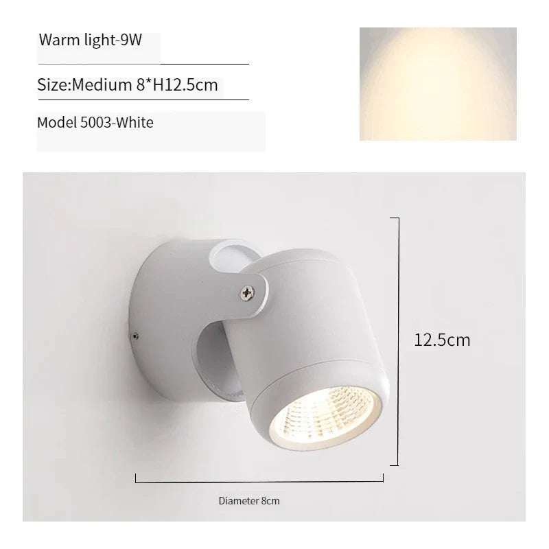 applique murale led moderne rotative pour décoration intérieure
