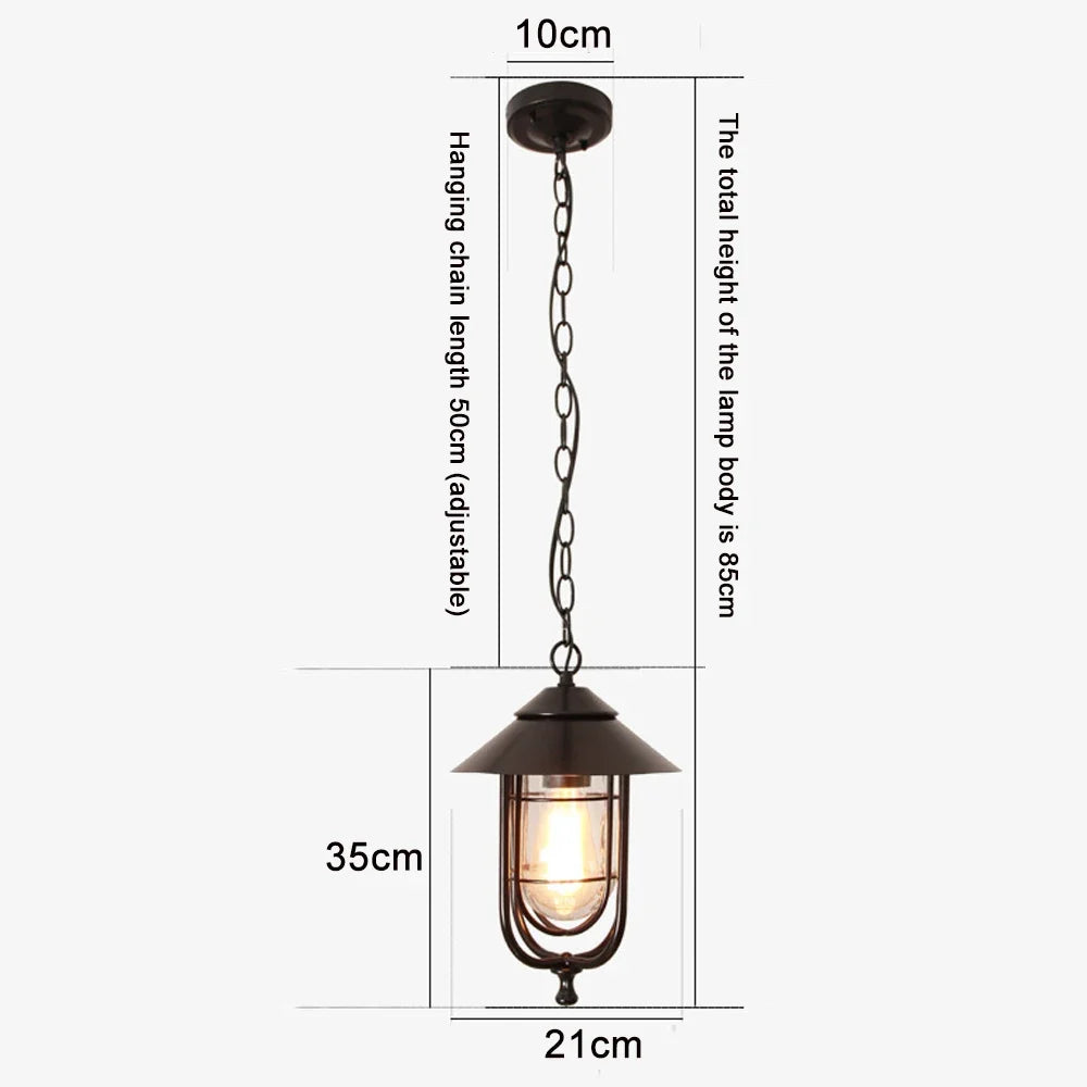 lustre extérieur rétro pour jardin et espaces extérieurs