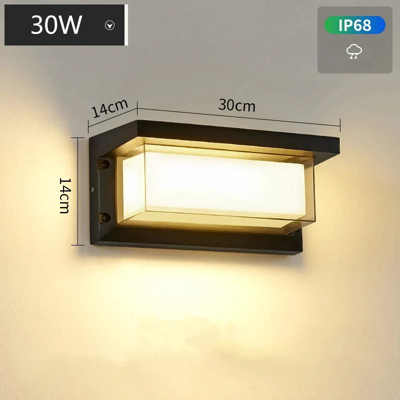 Applique murale LED lampe extérieure étanche en aluminium extérieur applique murale Rgb Tuya Smart Wifi réglable applique murale porche jardin Villa éclairage