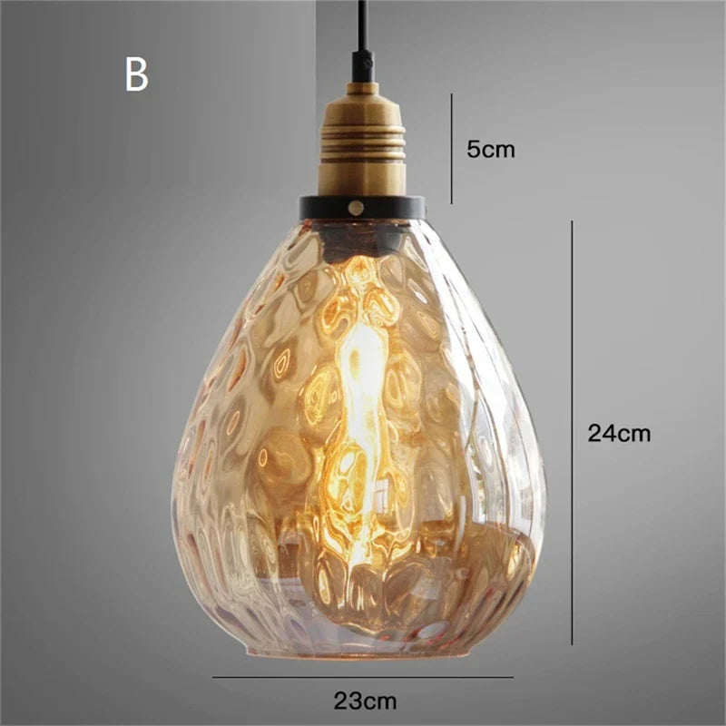 suspension modernes en verre pour éclairage de plafond