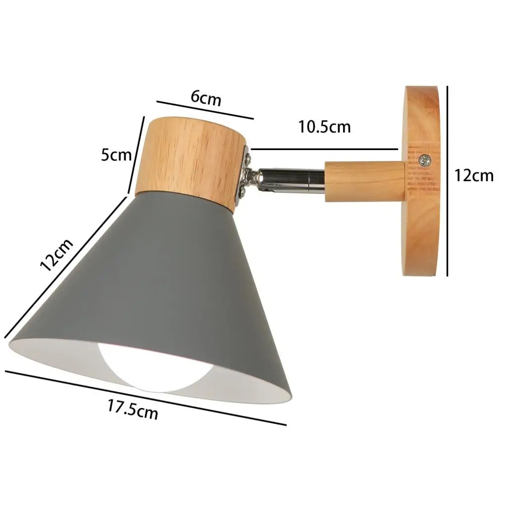 applique murale led en bois style nordique moderne