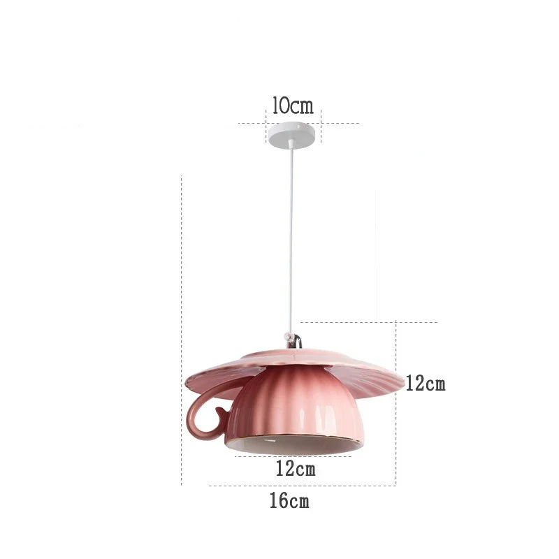 suspension moderne en céramique led théière pour cuisine