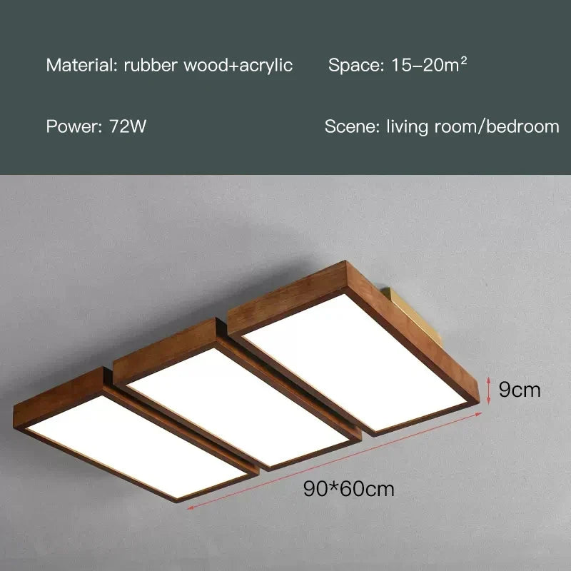lustre à led moderne pour intérieur design en bois