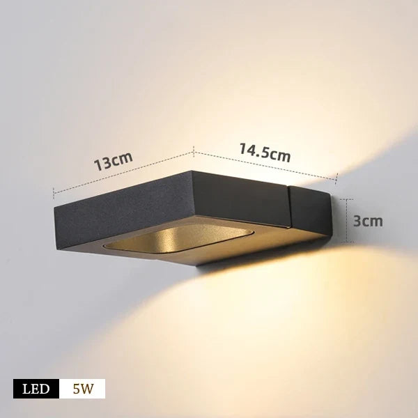 applique murale led moderne rotative pour décoration intérieure