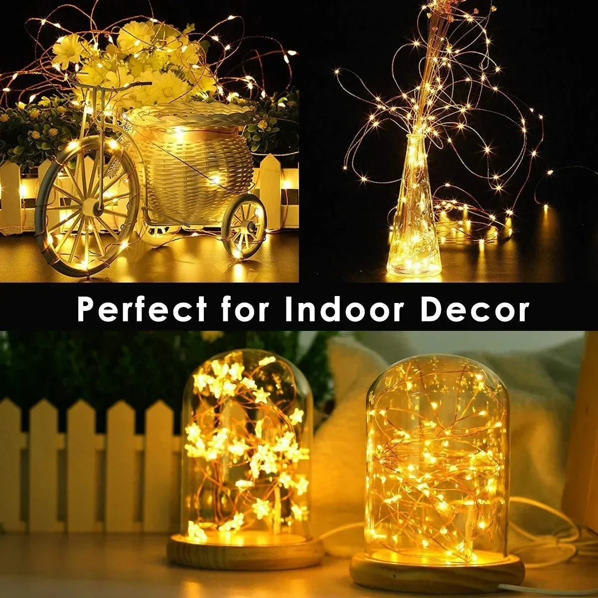 guirlande lumineuse led étanche avec télécommande pour fêtes et décorations