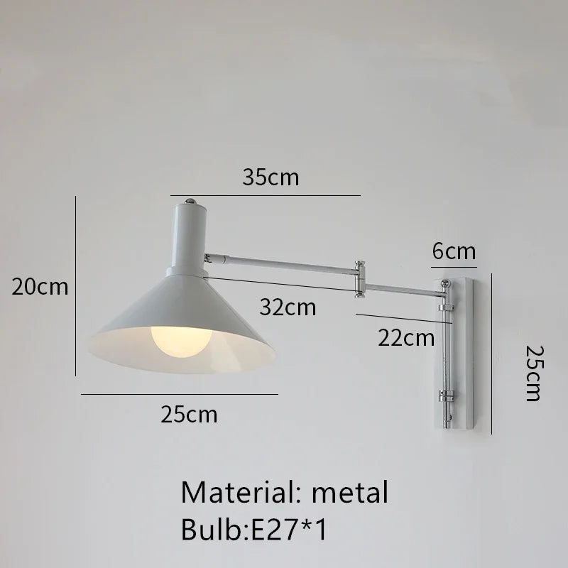applique murale led créative télescopique pour lecture décorative
