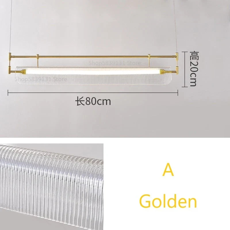 suspension minimalistes italiennes en acrylique led modernes