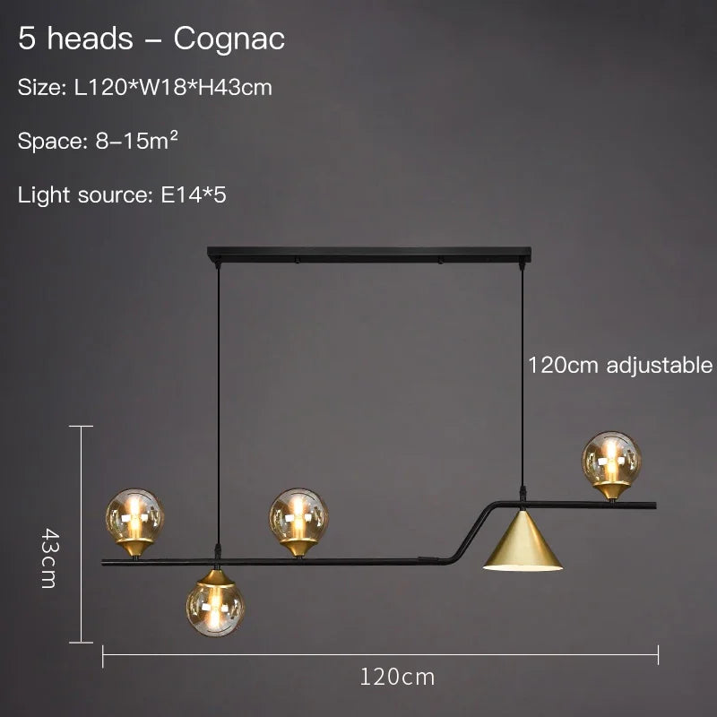 Kithchen Island Chandelier Nordic Pendant Lamp Glass Suspension Luminaire Ceiling Hanging Lamps