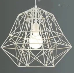 suspension vintage en cage géométrique pour restaurant et bar