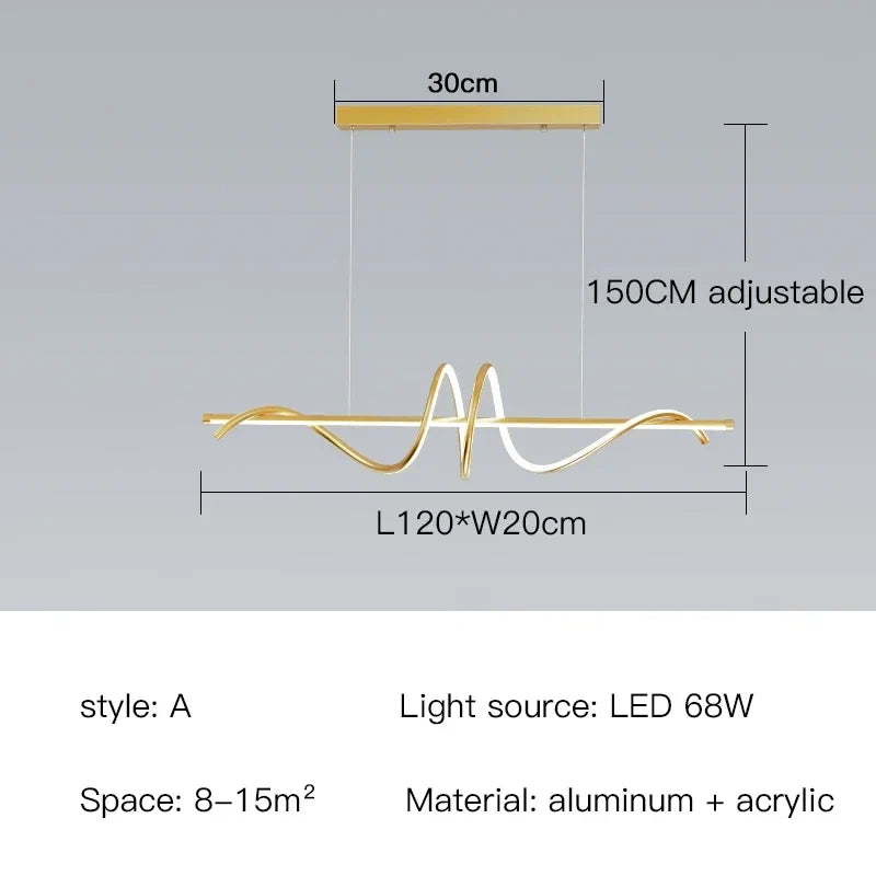 suspension LED rotative avec télécommande pour décoration intérieure