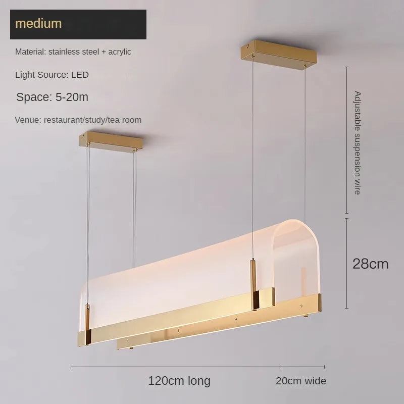 lustre en acrylique pour bar et restaurant moderne