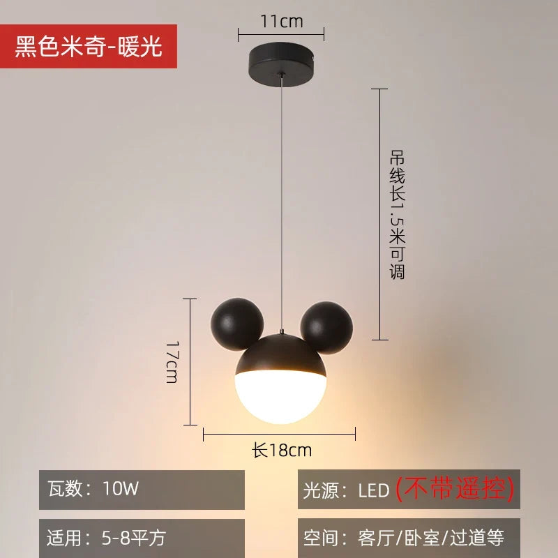lampe led suspendue mickey pour soin des yeux enfant