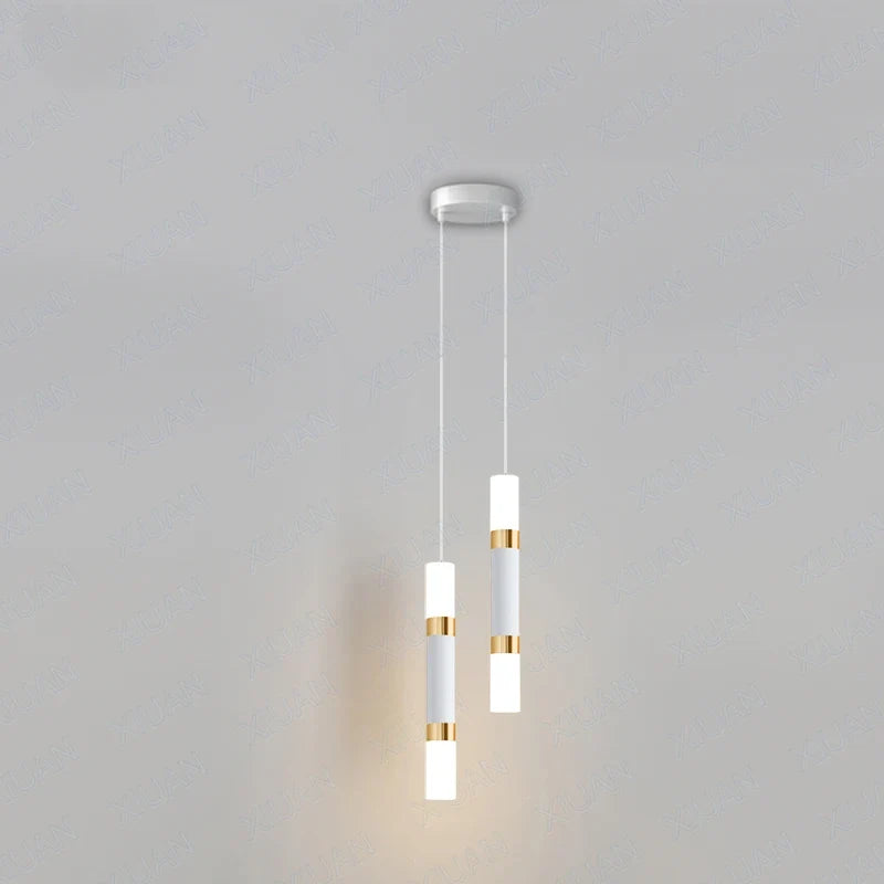 suspension LED en or art moderne long câble