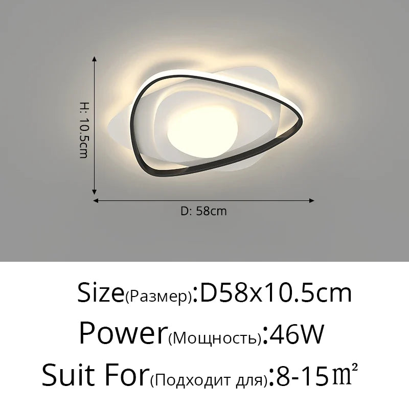 lustre led moderne nordique simple pour éclairage chaud