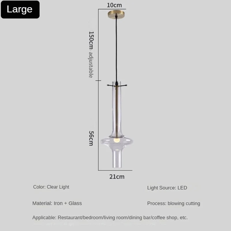 lustre en verre à joint en bambou créatif pour décoration intérieure