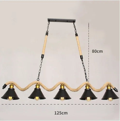 lustre style industriel rétro lampe à ficelle moderne pour éclairage intérieur