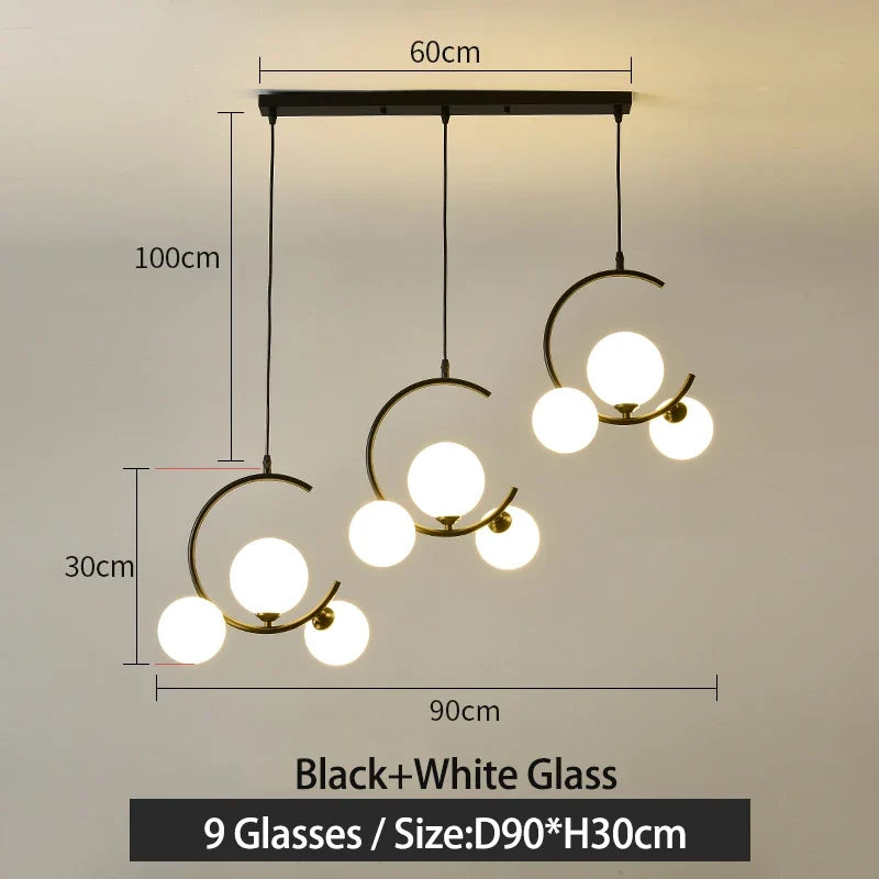 lampe boule en verre nordique décorative et créative