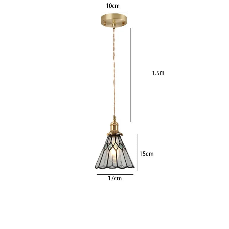 suspension en verre teinté style nordique pour éclairage industriel
