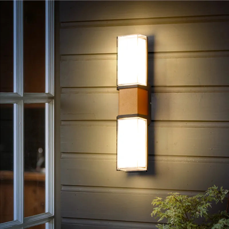 IP65 étanche 12W éclairage extérieur applique murale LED lampe moderne en aluminium monté en Surface Led jardin escaliers porche lumière AC110V 220V