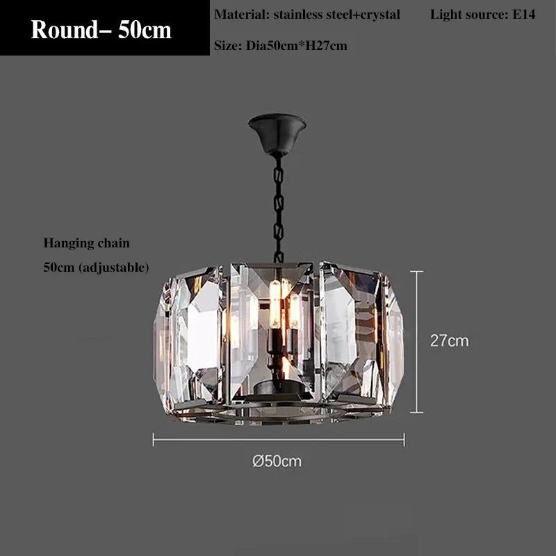 lustre en cristal de luxe moderne design éclairage suspendu