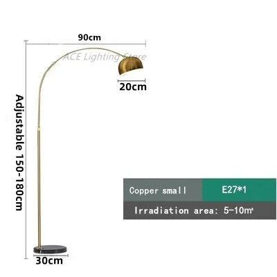 Lampadaire arc en métal LED décoration galvanoplastie