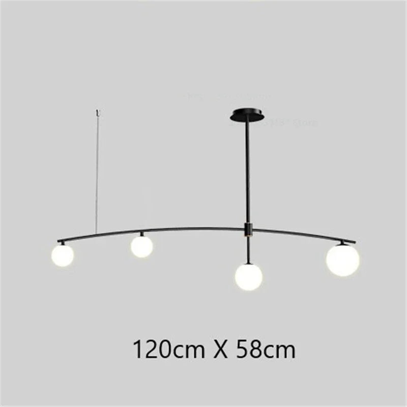 lustre led moderne youlaike en verre pour salon cuisine