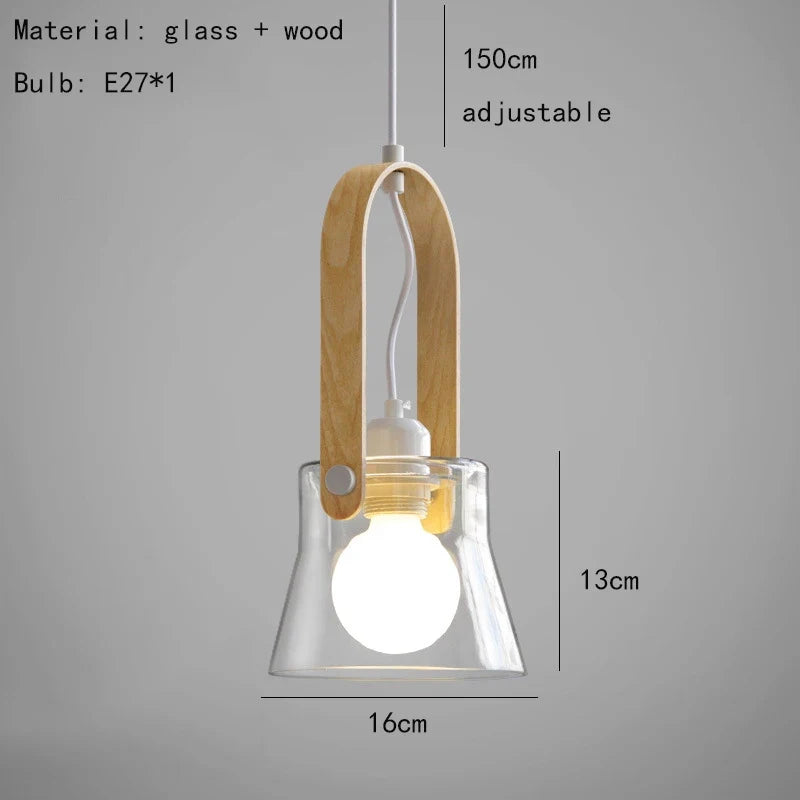 suspension en verre transparent avec fil réglable pour décor intérieur
