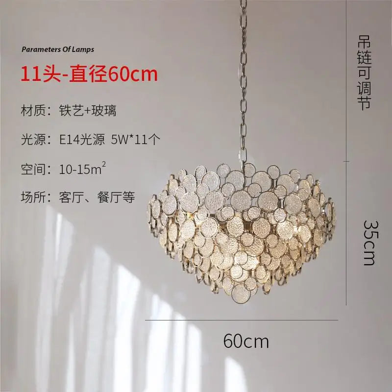 lustre led en verre design créatif et simple moderne