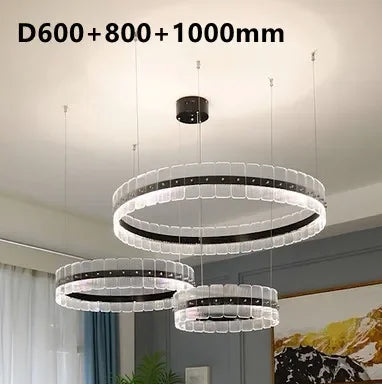 Italy Chandelier Acrylic Luxury Pendant Lamp LED Hanging Light  Living Dining Room Bedroom