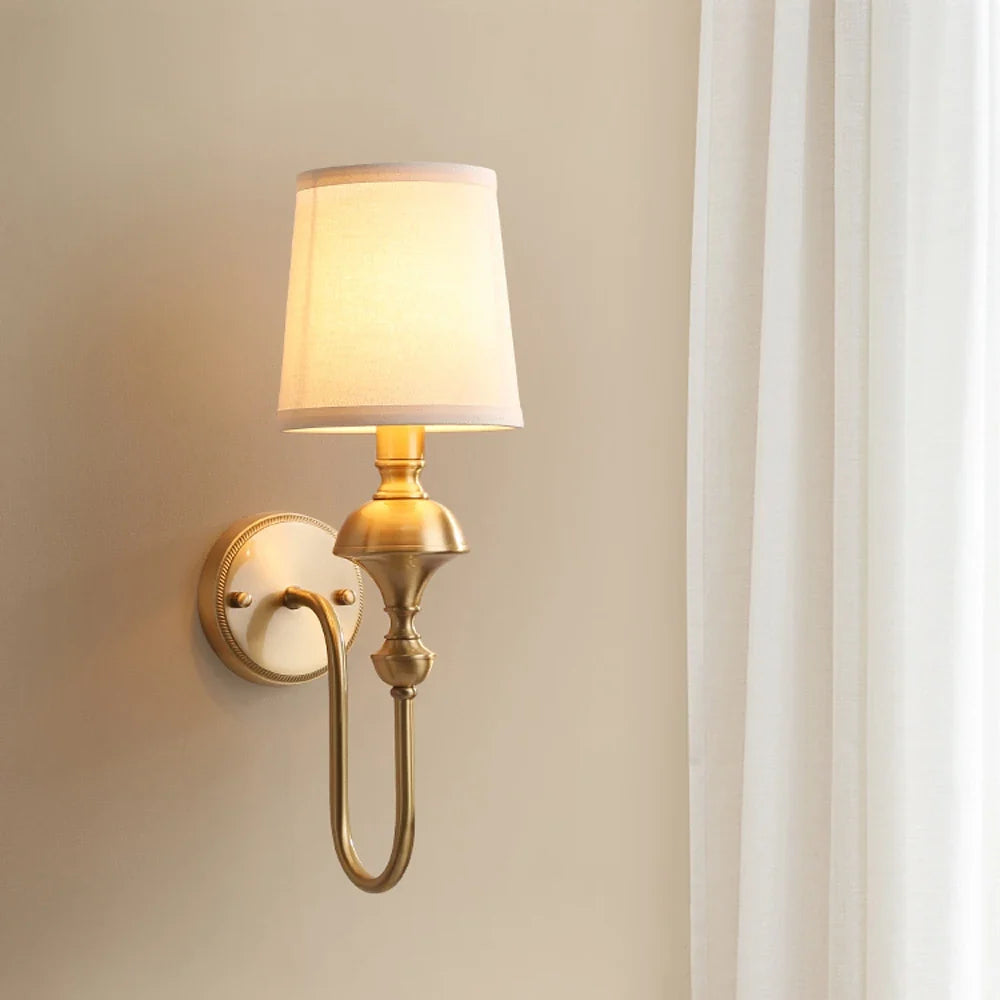 All copper wall lamp living room background wall lamp bedroom headboard staircase hallway copper wall lamp