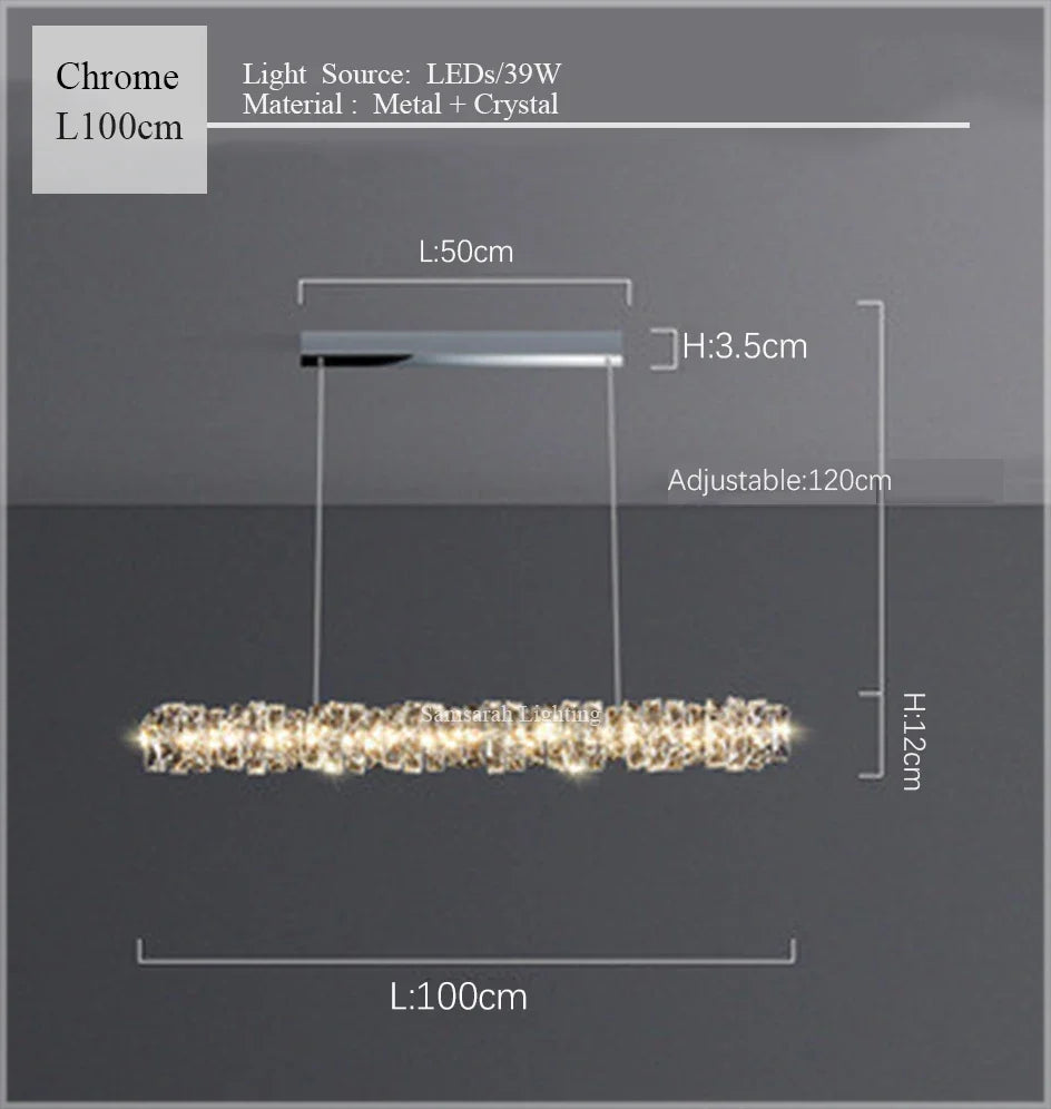 2024 Luxury K9 Crystals Chandelier Led Pendant Lights Steel Luxury Hanging Lamp Fixtures For Home decoration
